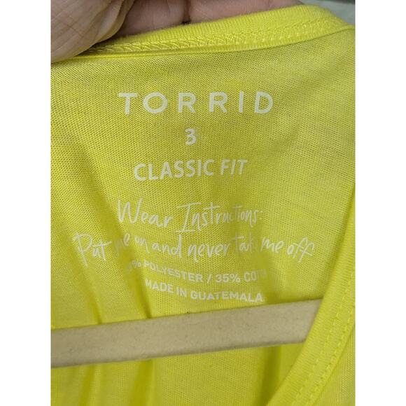 Torrid Classic Fit Yellow Everyday Tank Top Basics Layering Piece Womens Size 3X - Picture 3 of 9